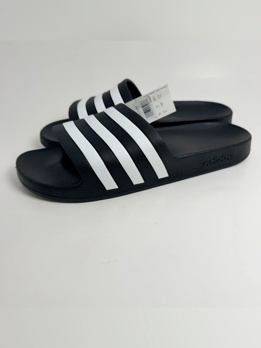 adidas Black & White Adilette Slide Sandals